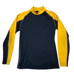 Under Armour Black & Gold Longsleeved Coldgear Fitted Shirt Size Small